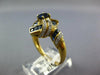 WIDE 2.66CT DIAMOND & AAA SAPPHIRE 18KT YELLOW GOLD OVAL TWO ROW SWIRL LOVE RING
