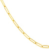 ESTATE 14KT YELLOW GOLD 3D OVAL CLASSIC LINK CHAIN FUN NECKLACE