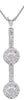 ESTATE .85CT DIAMOND 14KT WHITE GOLD CLASSIC FLOWER BY THE YARD FLOATING PENDANT