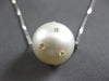 EXTRA LARGE .30CT DIAMOND & AAA SOUTH SEA PEARL 18KT WHITE GOLD FLOATING PENDANT