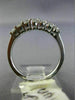 ESTATE .55CT DIAMOND 18KT WHITE GOLD 3D CLASSIC 7 STONE WEDDING ANNIVERSARY RING