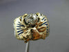 ANTIQUE .55CT OLD MINE DIAMOND & AAA ENAMEL 14K YELLOW GOLD BPOE MENS RING 26357
