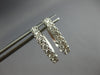 ESTATE .84CT DIAMOND 14KT WHITE GOLD CLASSIC ROUND OVAL HUGGIE HANGING EARRINGS