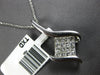 LARGE .50CT DIAMOND 14K WHITE GOLD PRINCESS INVISIBLE TEAR DROP FLOATING PENDANT
