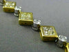 ESTATE 4.51CT WHITE & FANCY YELLOW DIAMOND 18K 2 TONE GOLD 3D INVISIBLE BRACELET