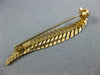 ESTATE 18KT YELLOW GOLD 3D CLASSIC HANDCRAFTED FILIGREE FLORAL LEAF BROOCH PIN