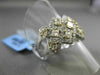 ESTATE WIDE 2.50CT WHITE & FANCY YELLOW DIAMOND 18K WHITE GOLD INTERTWINING RING