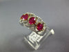 LARGE 2.82CT DIAMOND & AAA RUBY 18KT 2 TONE GOLD OVAL & ROUND ANNIVERSARY RING