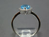 1.17CT DIAMOND & AAA BLUE TOPAZ 14K WHITE GOLD PEAR SHAPE & ROUND HALO LOVE RING