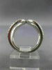 ESTATE WIDE .64CT DIAMOND 14KT WHITE GOLD 3D OPEN HUGS & KISSES FUN LOVE RING