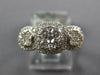 .63CT DIAMOND 18K WHITE GOLD CLUSTER SQUARE PAST PRESENT FUTURE ANNIVERSARY RING