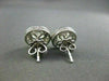 ESTATE 2.14CT DIAMOND 14KT WHITE GOLD 3D HALO FILIGREE CLUSTER EARRINGS #22148