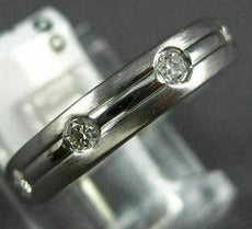 ESTATE WIDE .32CT DIAMOND 14KT WHITE GOLD ETOILE ETERNITY ANNIVERSARY RING 16200