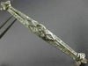 ANTIQUE LONG .95CT ROUND DIAMOND 14KT WHITE GOLD 3D FILIGREE BROOCH PIN #19044