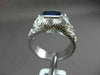 ESTATE 1.49CTW DIAMOND & AAA SAPPHIRE 14KT WHITE GOLD FILIGREE ENGAGEMENT RING