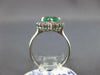ESTATE LARGE 2.69CT DIAMOND AAA EMERALD PLATINUM HALO PEAR SHAPE ENGAGEMENT RING