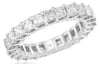 2.66CT DIAMOND 18KT WHITE GOLD ASSCHER CUT SHARE PRONG ETERNITY ANNIVERSARY RING