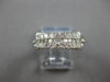 ESTATE .45CT DIAMOND 14KT WHITE GOLD 3D 2 ROW LOVE KNOT ANNIVERSARY RING #28021