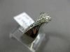 ESTATE .60CT DIAMOND 14KT WHITE GOLD 3D DOUBLE SIDED X LOVE RING 8mm WIDE
