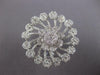 ESTATE EXTRA LARGE 3.29CT DIAMOND 18KT WHITE GOLD 3D MULTI FLOWER COCKTAIL RING