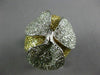 ESTATE EXTRA LARGE 3.50CT WHITE & FANCY YELLOW DIAMOND 14KT 2 TONE GOLD FUN RING