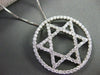 ESTATE EXTRA LARGE 2.68CT DIAMOND 14KT WHITE GOLD STAR OF DAVID PENDANT #ELV15