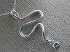 ESTATE .21CT ROUND DIAMOND 14K WHITE GOLD CLASSIC HAPPY SNAKE FLOATING PENDANT