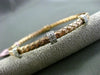 ESTATE .30CT DIAMOND 14KT WHITE & ROSE GOLD WOVEN 6mm FLEXIBLE BANGLE BRACELET