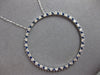 LARGE 1.11CT DIAMOND & AAA SAPPHIRE 14KT WHITE GOLD CIRCLE OF LIFE FUN NECKLACE