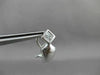ESTATE .40CT DIAMOND PRINCESS CUT 14KT WHITE GOLD LONG CLIP ON EARRINGS #3822
