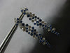 EXTRA LARGE 3.54CT DIAMOND & AAA SAPPHIRE 18KT WHITE GOLD 3D CHANDELIER EARRINGS