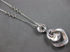 LARGE .67CT DIAMOND 14KT WHITE GOLD SQUARE LOVE KNOT BY THE YARD FUN NECKLACE