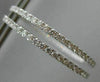 ESTATE LARGE 2.52CT DIAMOND 18K WHITE GOLD 3D DOUBLE SIDED HOOP HANGING EARRINGS