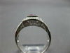 ESTATE WIDE .84CT DIAMOND & AAA RUBY 14K WHITE GOLD PRINCESS & ROUND SQUARE RING