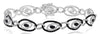 4.55CT WHITE & BLACK DIAMOND 14KT WHITE GOLD MULTI OVAL LINK ETERNITY BRACELET