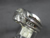 ESTATE WIDE .50CT DIAMOND 14KT WHITE GOLD CRISS CROSS DIAGONAL CHANNEL MENS RING