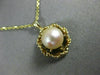ANTIQUE AAA SOUTH SEA PEARL 14KT YELLOW GOLD 3D OPEN FILIGREE PENDANT #20535
