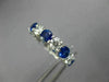 ESTATE WIDE 3.85CT DIAMOND & AAA SAPPHIRE 14KT WHITE GOLD ANNIVERSARY RING 26068