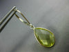 6.0CT AAA LEMON QUARTZ 14KT WHITE GOLD 3D PEAR SHAPE LEVER BACK HANGING EARRINGS