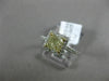 ESTATE 1.27CT WHITE & FANCY YELLOW DIAMOND 14K 2 TONE GOLD HALO ENGAGEMENT RING