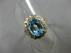 ESTATE .20CT DIAMOND & LIGHT BLUE TOPAZ 14KT YELLOW GOLD FILIGREE RING #20527