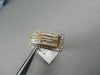ANTIQUE 14K GOLD WIDE TWO TONE DIAMOND 1.45CT BELT RING