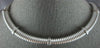 ESTATE WIDE .35CT DIAMOND 14KT WHITE GOLD 3D BY THE YARD SNAKE ITALIAN NECKLACE