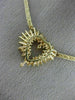 ESTATE 1.20CT DIAMOND 14KT YELLOW GOLD CLASSIC FANCY OPEN HEART NECKLACE #6034
