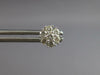 ESTATE .50CT DIAMOND 14KT WHITE GOLD 3D FLOWER SNOWFLAKE STUD EARRINGS