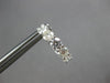 ESTATE 1.85CT DIAMOND 18KT WHITE GOLD 3D CLASSIC 5 STONE HUGGIE FUN EARRINGS