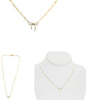 ESTATE .24CT DIAMOND 14KT YELLOW GOLD 3D ROUND CLASSIC BOW FUN NECKLACE