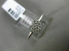 ESTATE .17CT ROUND DIAMOND 18K WHITE GOLD 3D CLUSTER HEART LOVE CLASSIC FUN RING