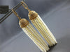 EXTRA LARGE & LONG 1.55CT DIAMOND & AAA SOUTH SEA PEARL 18KT ROSE GOLD EARRINGS