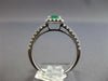 .66CT DIAMOND & AAA EMERALD 18KT WHITE GOLD SQUARE & ROUND HALO FRIENDSHIP RING